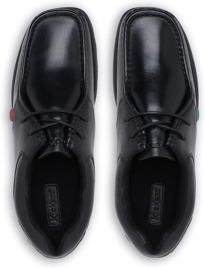 SnelShoppen Kickers Fragma Veterschoenen Heren Comfortabele Leren Schoenen Extra Comfortabel en Duurzaam Premium Kwaliteit Zwart