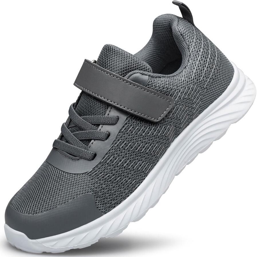 SnelShoppen Kinder Hardloopschoenen Sneakers Ade d Tennisschoenen Sportieve Turnschoenen Grijs voor Lopen Joggen Fitness