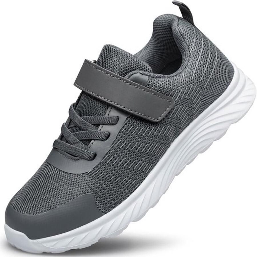 SnelShoppen Kinder Hardloopschoenen Sneakers Ade d Tennisschoenen Sportieve Turnschoenen Grijs voor Lopen Joggen Fitness