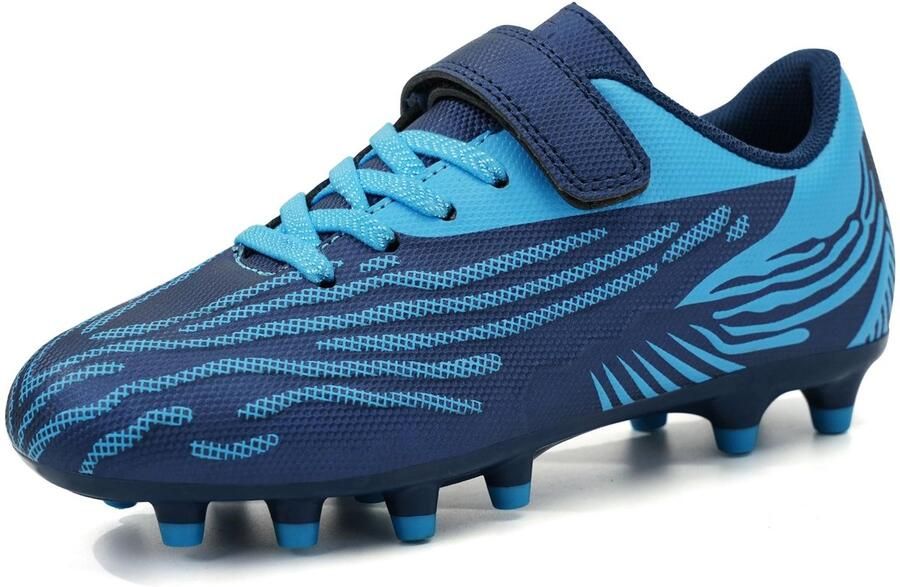 SnelShoppen Kinderen hard gazon voetbalschoenen voor en Marineblauw EU sportieve sportschoenen voor training en wedstrijd