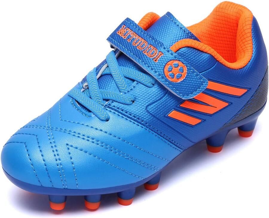 SnelShoppen Kinderen Voetbalschoenen 35 FG AG Sneakers voor en Ade d Anti-Slip Lichtgewicht en Comfortabel Blauw voor Outd