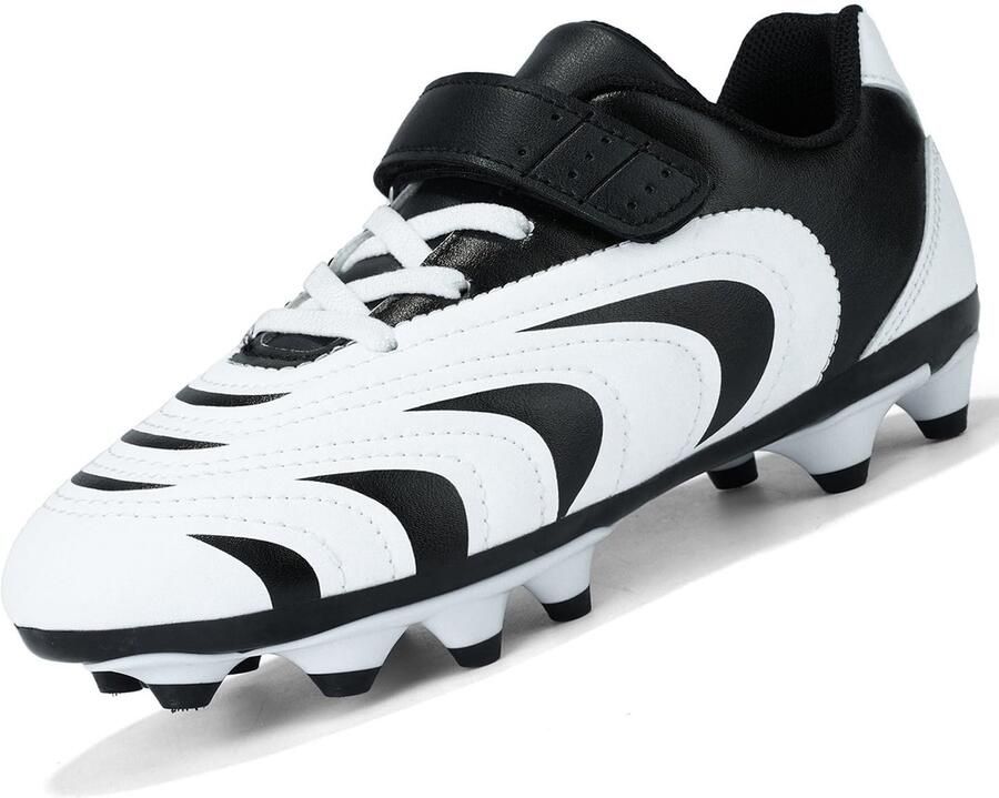 SnelShoppen Kinderen Voetbalschoenen en Met Spikes Professionele Outdoor Atletiek Sportieve Soccer Trainingsschoenen Zwart