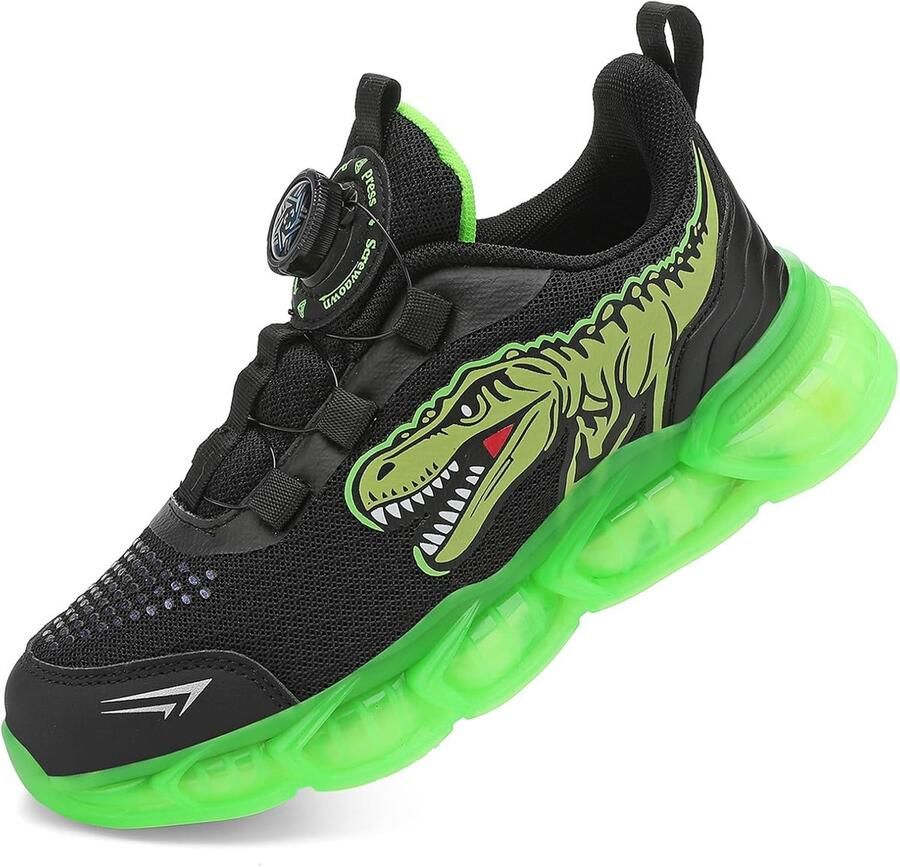 SnelShoppen Kinderschoenen hardloopschoenen sport sneakers met dino motief ade d en lichtgewicht ideaal voor buitenactiviteiten en