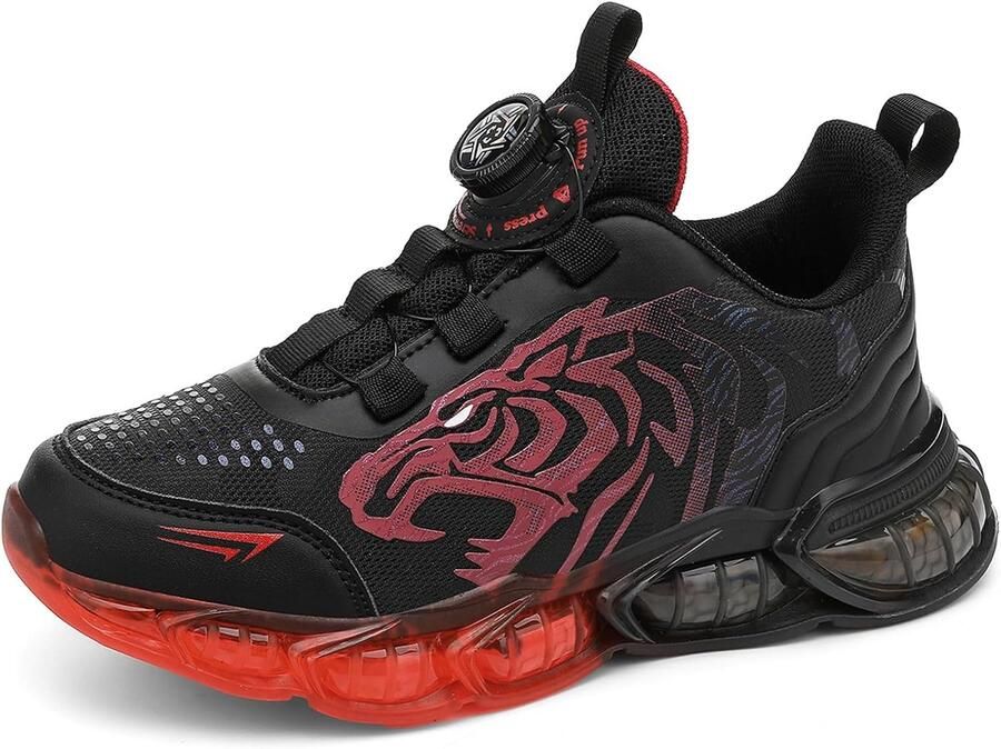 SnelShoppen Kinderschoenen jongens sneakers sportieve hardloopschoenen met tijgerprint comfortabele en lichte trainers perfect voor