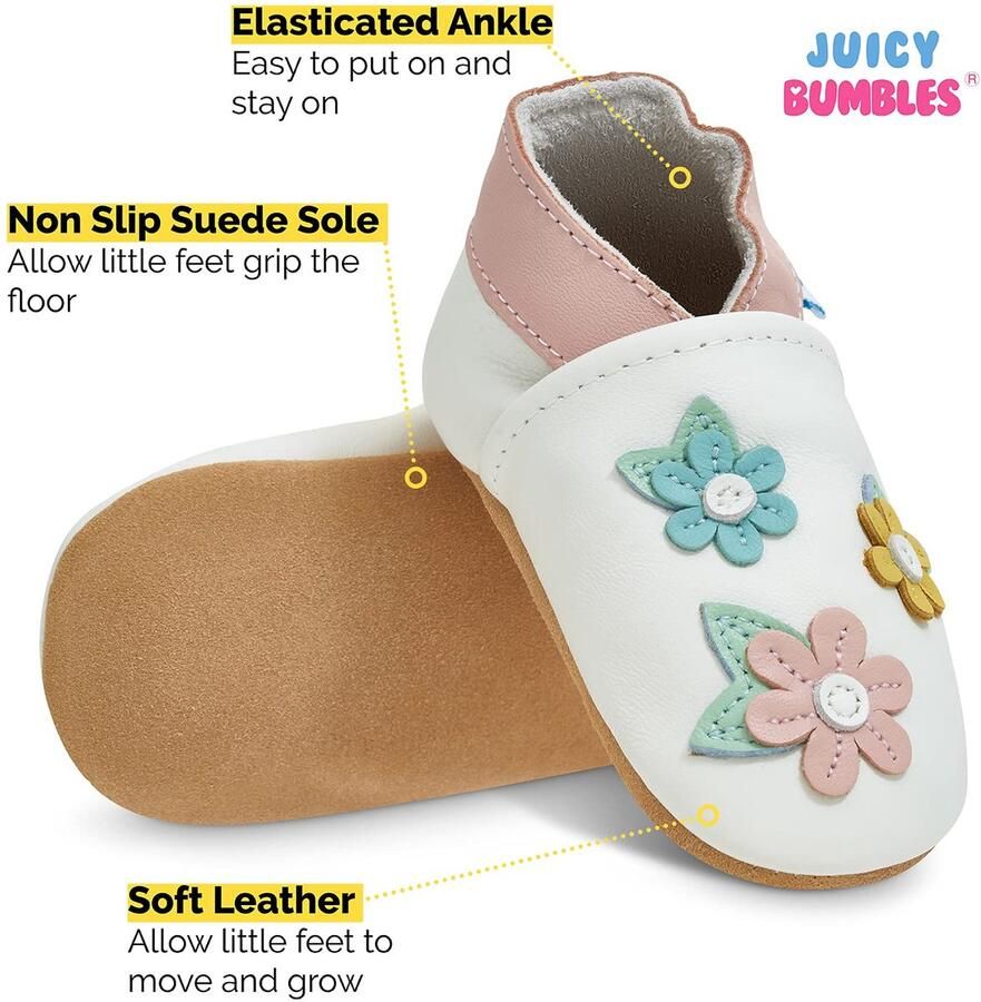 SnelShoppen Kruipschoenen Babyschoentjes voor Meisjes Leren Peuterschoentjes met Zachte Zooltjes Roze Sterren Comfortabele Babys