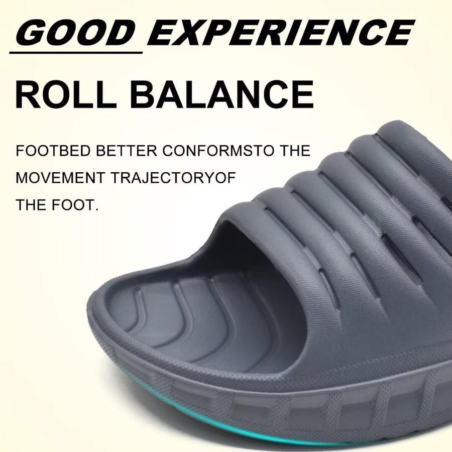 SnelShoppen KuaiLu Heren Sandalen Comfortabele Plantaire Fasciitis Slippers Orthopedische Open Teen Lichtgewicht Badslippers Zomer Strand Ba