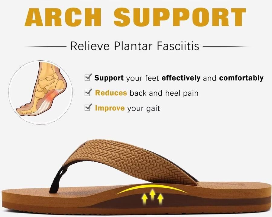 SnelShoppen KuaiLu Heren Teenslippers Zacht Leer Badingsandalen voor Brede Voeten Comfortabele Antislip Zomer Strand Slippers met Rubberen Voetbed