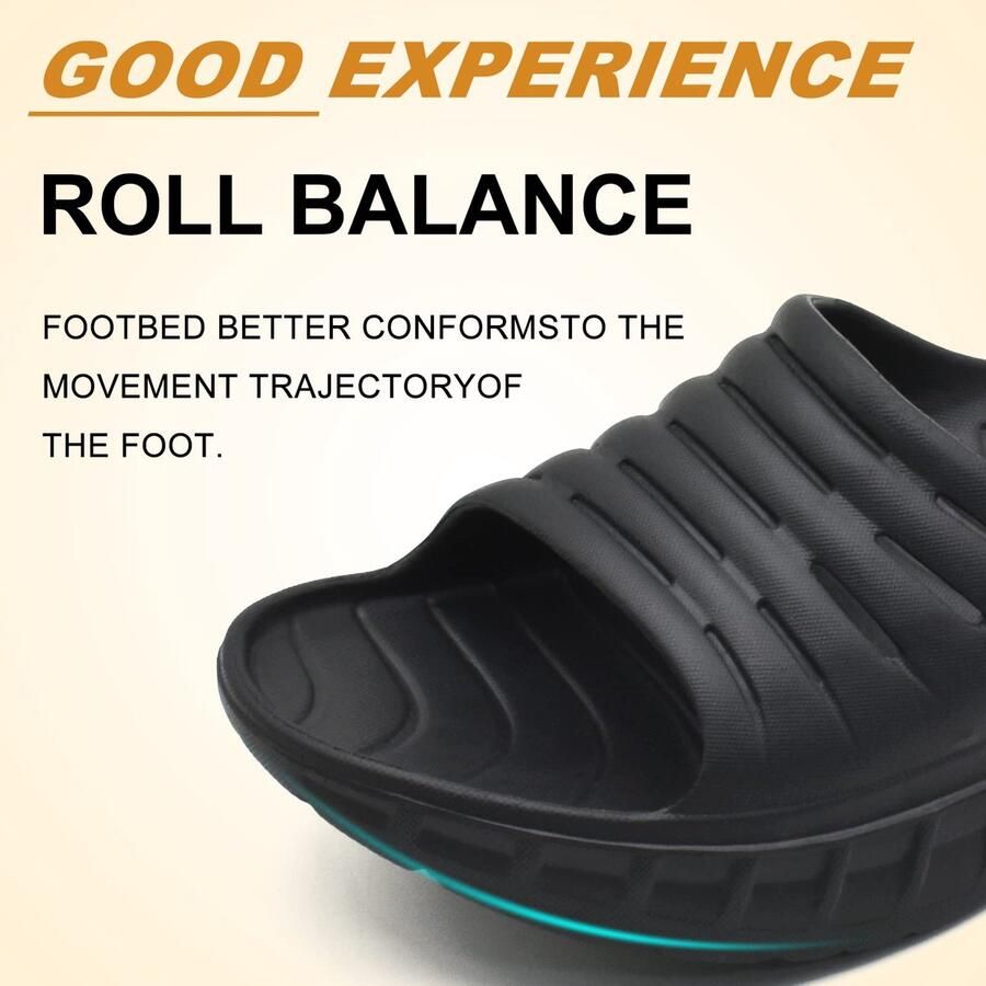 SnelShoppen KuaiLu Recovery Sandalen Heren Comfortabele Plantaire Fasciitis Slippers Orthopedische Open Teen Sport Slippers Lichtgewicht Badsl
