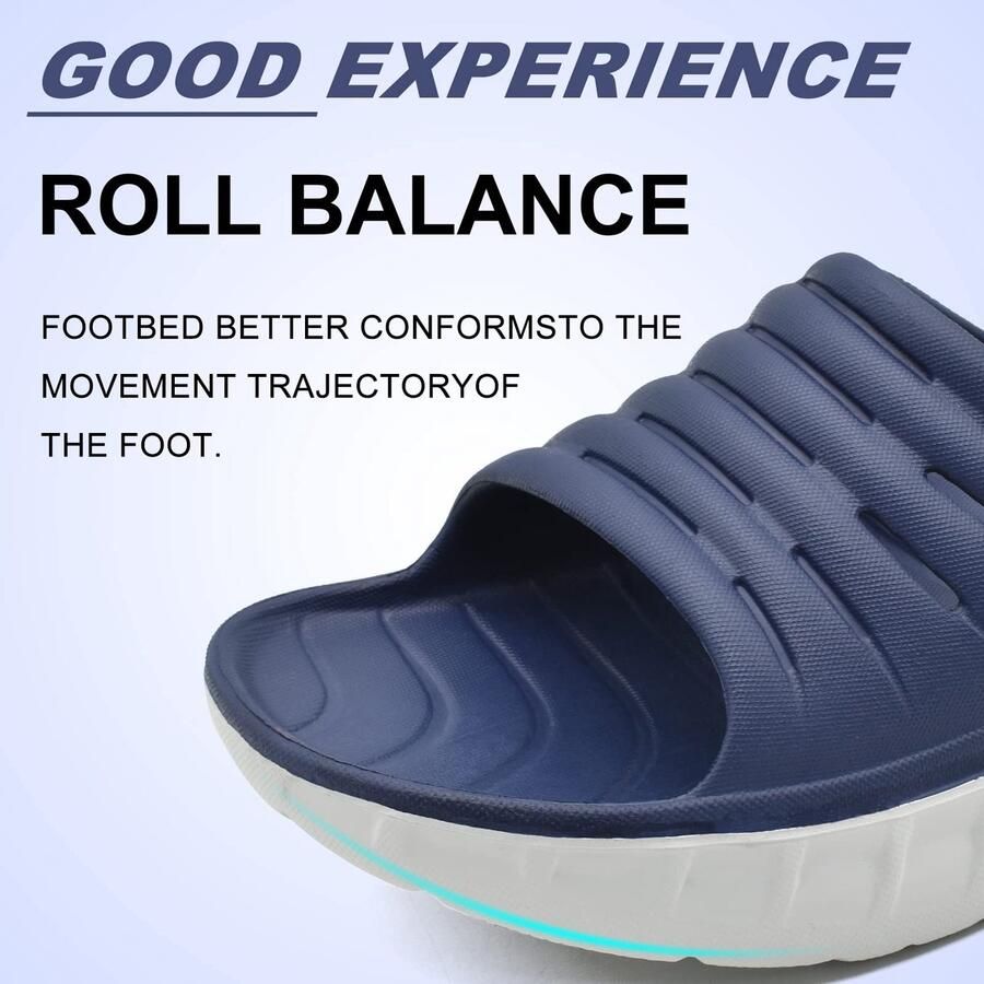 SnelShoppen KuaiLu Recovery Sandalen Heren Comfortabele Plantaire Fasciitis Slippers Orthopedische Open Teen Sport Slippers Lichtgewicht Badslippers
