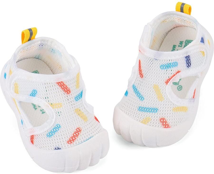 SnelShoppen LACOFIA Baby Schoenen Eerste Babyschoentjes Kleuters Zomer Ade d Sneakers Antislip Rubberen Zool Wit 21 EU (CN 19)