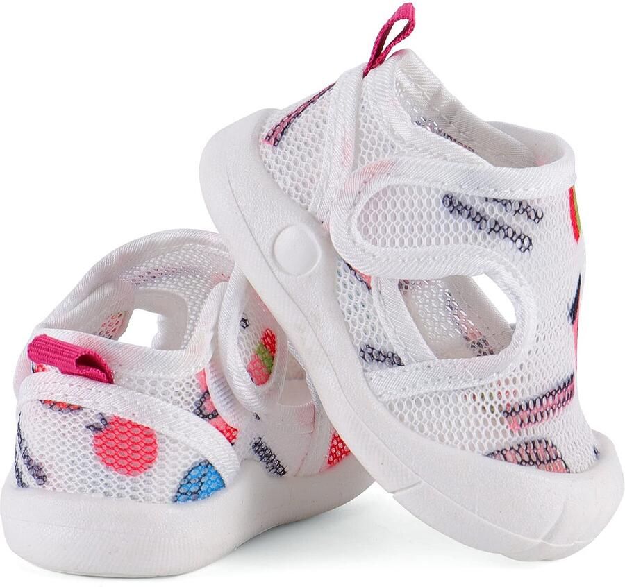 SnelShoppen Baby Schoenen Eerste Babyschoentjes Kleuters Zomer Sneaker Ade d met Antislip Rubberen Zool Roze 19 EU (CN 17)