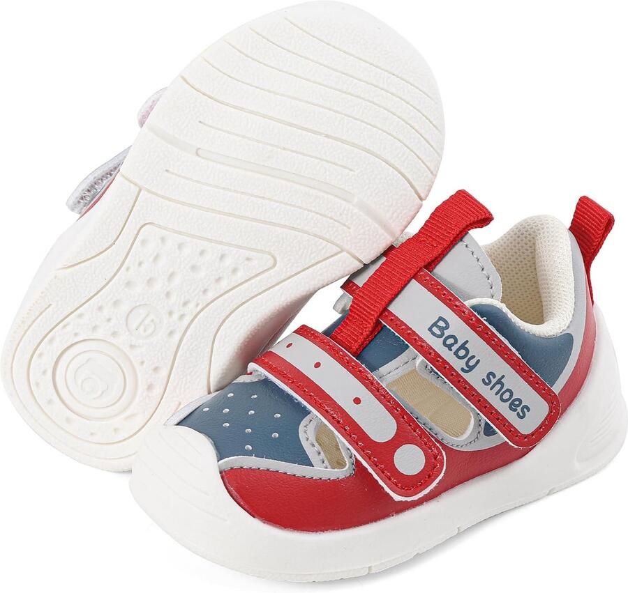 SnelShoppen LACOFIA Babysandalen voor en Ade d Antislip Loopschoenen met Klittenbandsluiting Rood EU Perfect voor Zome