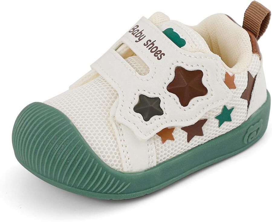 SnelShoppen Lacofia Babyschoenen voor en Ade d Loopschoenen voor Baby's Eerste Sneaker met Antislip Rubberzool Groene Kleinkind