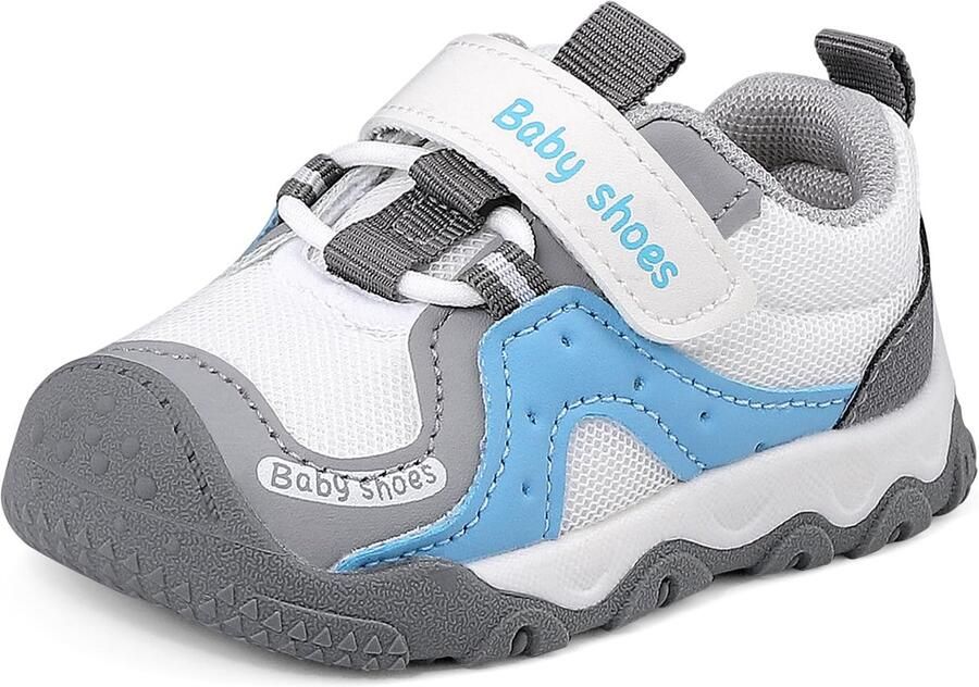 SnelShoppen Babyschoenen voor Eerste Stappen Flexibele Sportschoenen met Rubberen Antislipzool Blauw EU voor Kinderen Ideaal voor Binnen