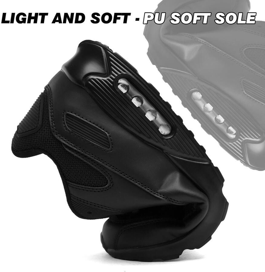 SnelShoppen LECYGNB Sportschoenen Heren Ademend Fitnessschoenen Mesh Sneakers Lichte Hardloopschoenen Joggen Outdoor Zwart
