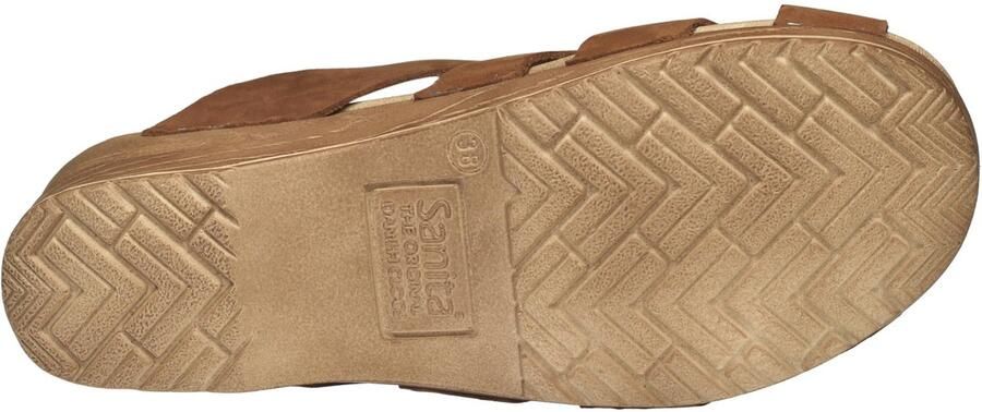 SnelShoppen Leren Sandaal Dames 40 EU Anatomisch Voetbed met Zacht Schuim Kastanjebruin Handgemaakt Perfect voor Zomer Tuin Vakantie