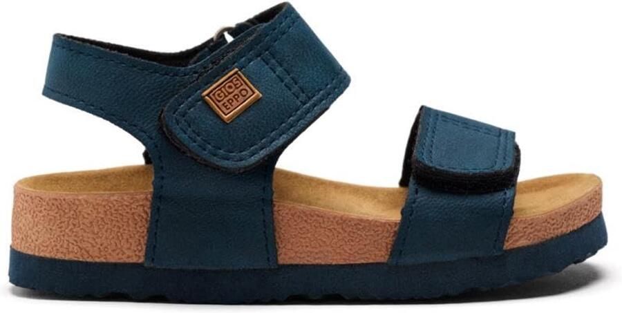 SnelShoppen Leren Slippers Kinderen Marineblauw 35 EU Biologische Stijl Comfortabele Slippers voor Feest Tuin en Vrije Tijd