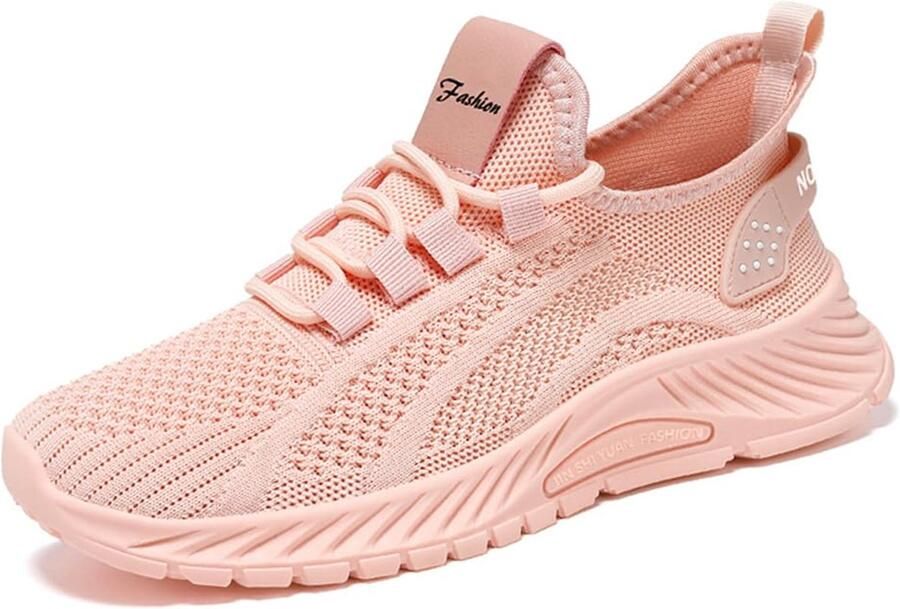 SnelShoppen Lichte Dames Sportschoenen voor Hardlopen Wandelen Trekking en Fitness Ademend Comfortabel Roze EU Ideaal voor Gymnasti