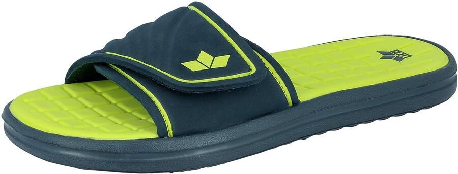 SnelShoppen Lico BARRACUDA V Uniseks Badschoenen Marineblauw Limoen 45 EU Comfortabele en waterdichte slippers voor strand zwembad en vakanties