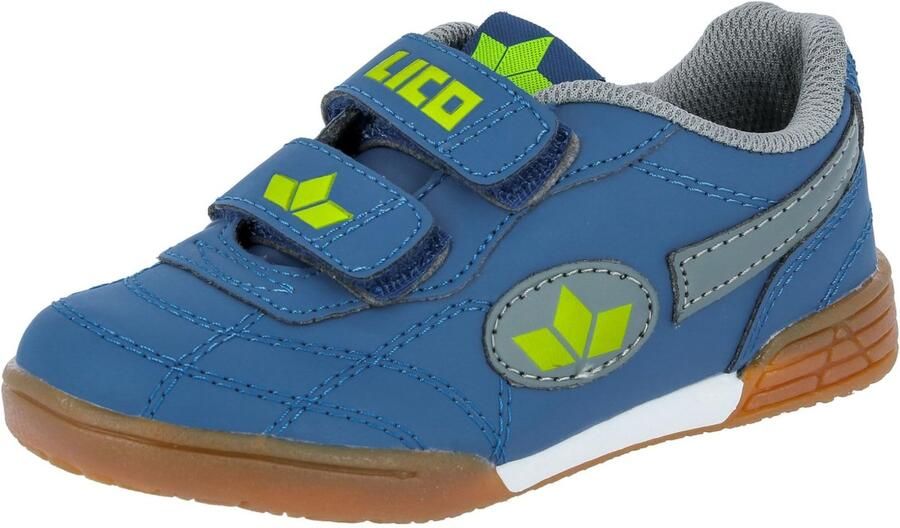 SnelShoppen LICO Bernie V Zaalsportschoen uniseks-kind Marineblauw grijs limoen EU Ideaal voor Sport en Spel Comfortabele en Duurzam