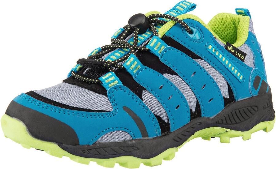 SnelShoppen LICO Fremont Trekking- en Wandelschoenen Uniseks Kinderen EU Grijs Blauw Limoen Comfortabele Outdoor Schoenen voor Wandelen en