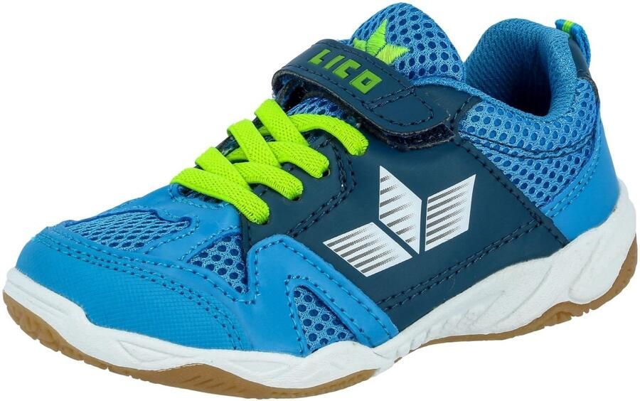 SnelShoppen LICO Sport VS uniseks-kind Zaalsportschoen Blauw Marineblauw Limoen EU Ideaal voor Sport Gym en Buitenspellen