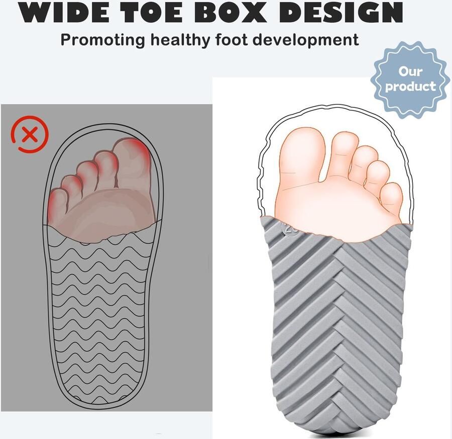 SnelShoppen Loopschoenen voor Baby's en Grijze Gym- en Outdoorschoenen met Anti-Slip Rubberen Zool
