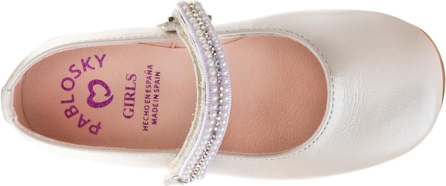 SnelShoppen Mary Jane platte schoenen voor meisjes Beige 38 EU Leren zomerschoenen voor feest dansen ademend stijlvol comfortabel