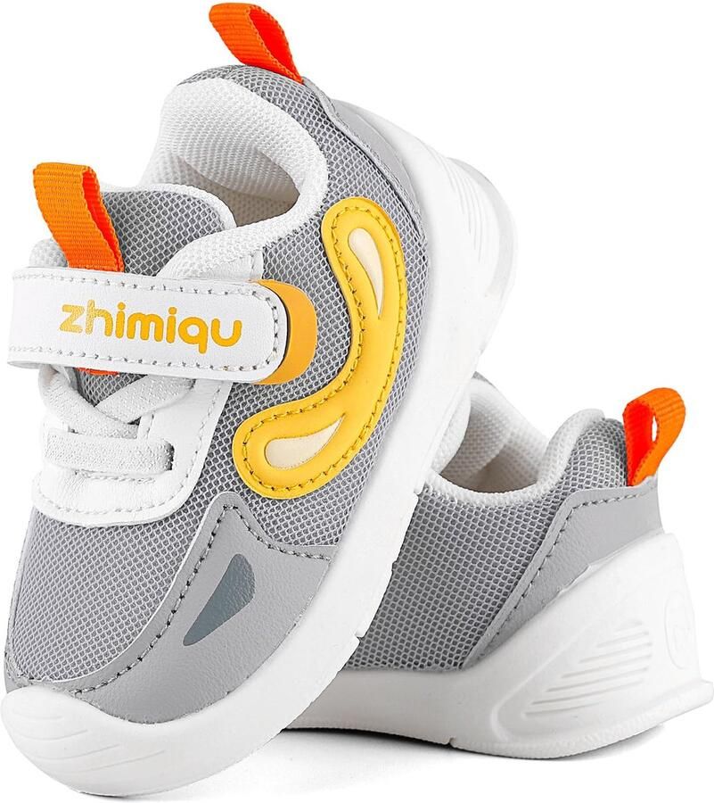SnelShoppen MASOCIO Babyschoenen Grijs voor en Eerste Stapjes Zachte Rubberen Zool Antislip EU Ideaal voor Binnen en Bu