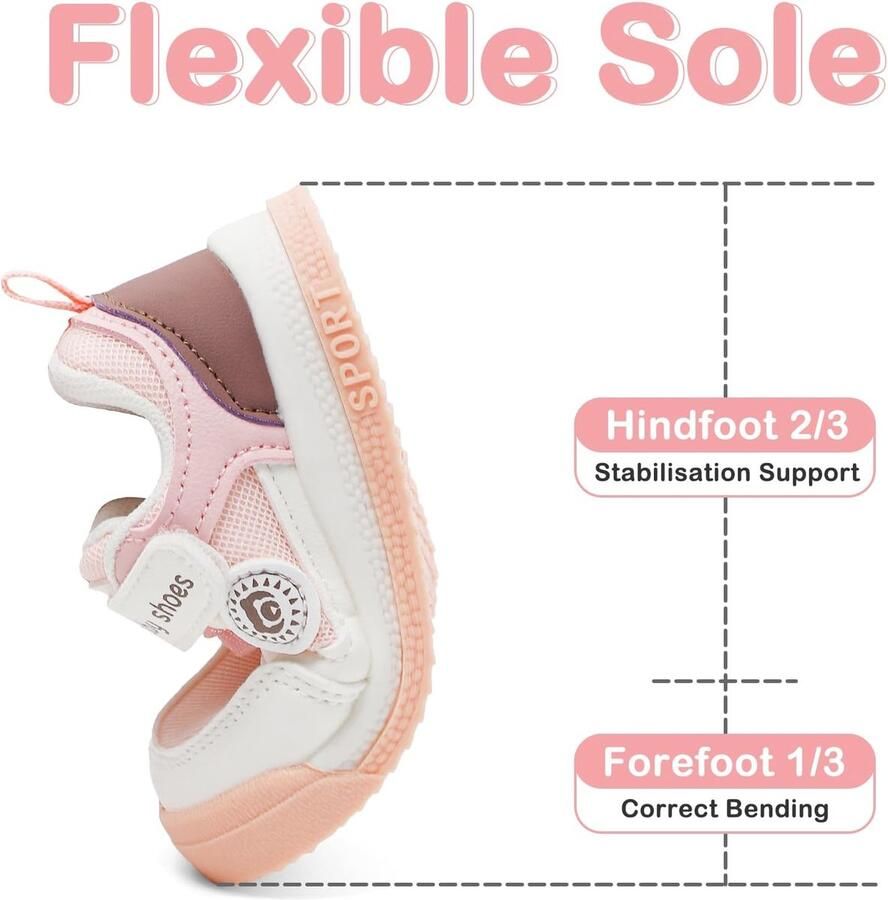 SnelShoppen MASOCIO Babyschoenen voor en eerste stappen antislip zachte rubberen zool ideaal voor binnen en buiten