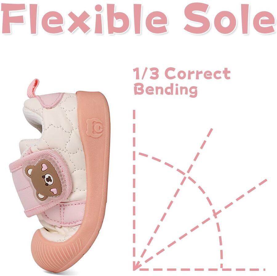 SnelShoppen MASOCIO Babyschoenen voor en eerste stappen met rubberen antislipzool Roze 3 19 EU Perfecte babyschoen voor binnen