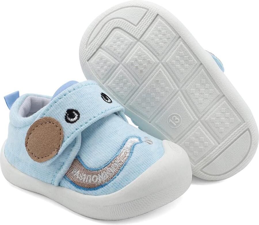 SnelShoppen MASOCIO Babyschoenen voor Pasgeborenen Antislip Loopschoenen voor Jongens Blauw EU Comfortabel en Veilig voor Binnen en Buit
