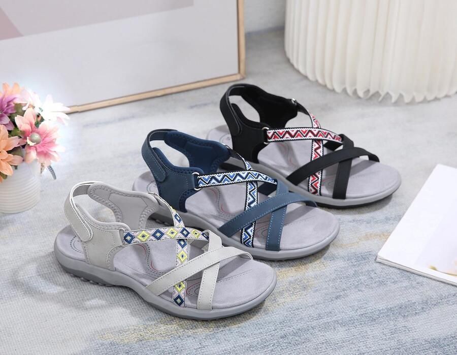 SnelShoppen Meik Mangni Sportsandalen Dames Wandelsandalen Zomer Lichte Open Teen Trekkingschoenen EU Grijs