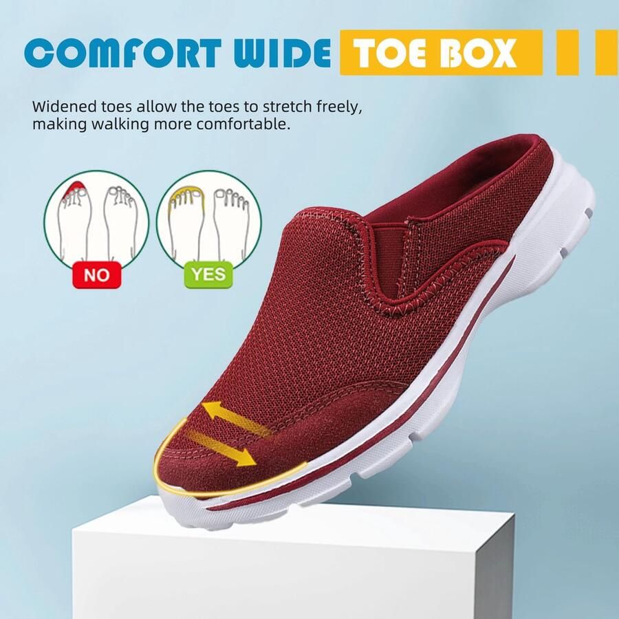 SnelShoppen Mesh Clogs Slip On Pantoffels Comfy Ade d Sloffen Tuinschoenen Lichtgewicht Garden Schoenen M Rood 41 EU Voor Binnen en Bu