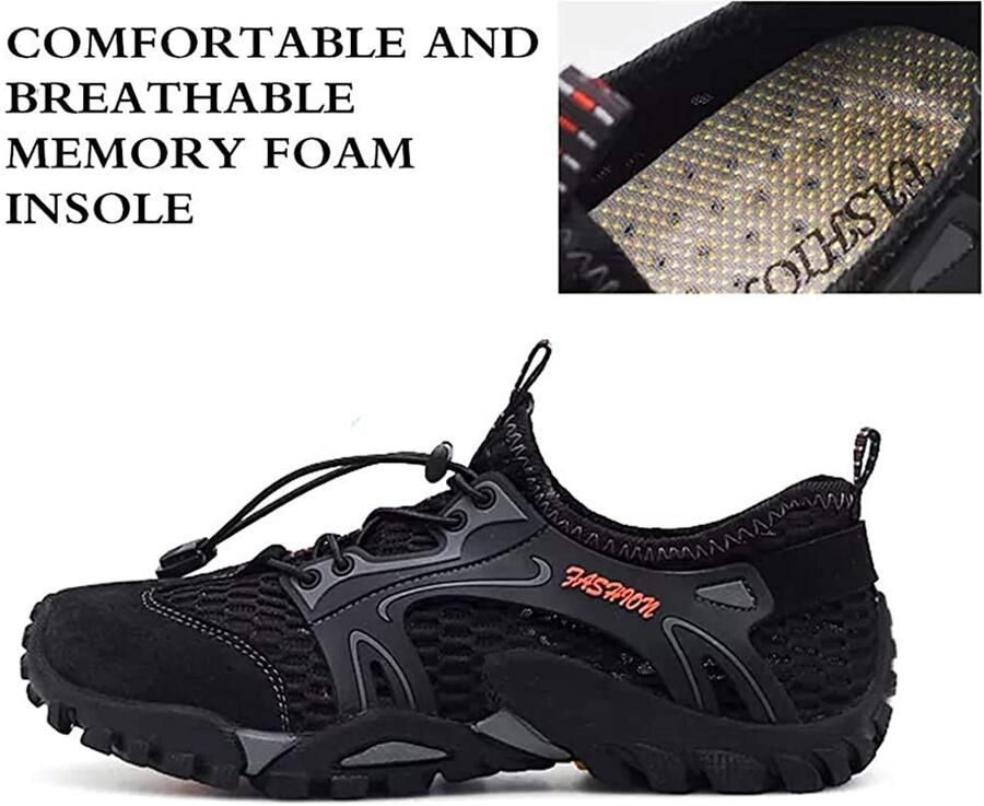 SnelShoppen Mesh Schoenen Heren Sandalen Ademend Lichtgewicht Outdoor Wandelen Trainers Water Sandalen Barefoot Training voor Camping en Vrije Tijd