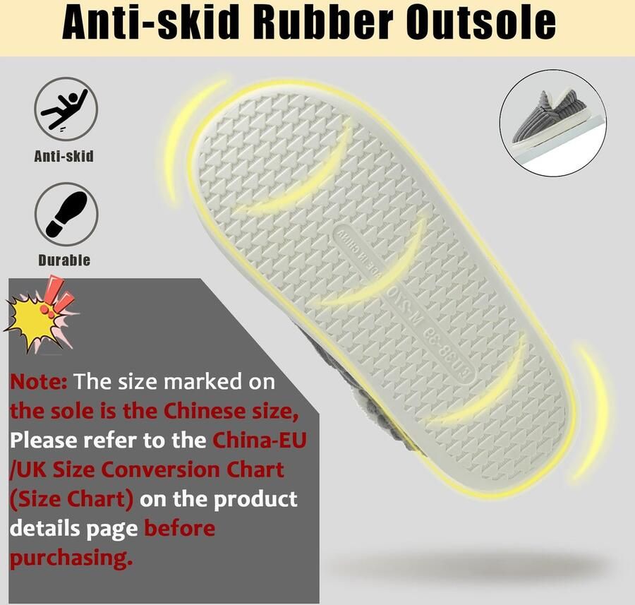 SnelShoppen Dames Slippers Sloffen Warm Winter Fuzzy Zacht Pluche Pantoffels Antislip Lichtgewicht 290 Café Indoor Outdoor