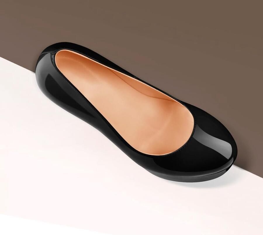 SnelShoppen MissHeel Plateaupumps hoge hakken slip-on hakschoenen klassieke zwarte pumps EU voor feesten uitgaan en speciale gelegenhede