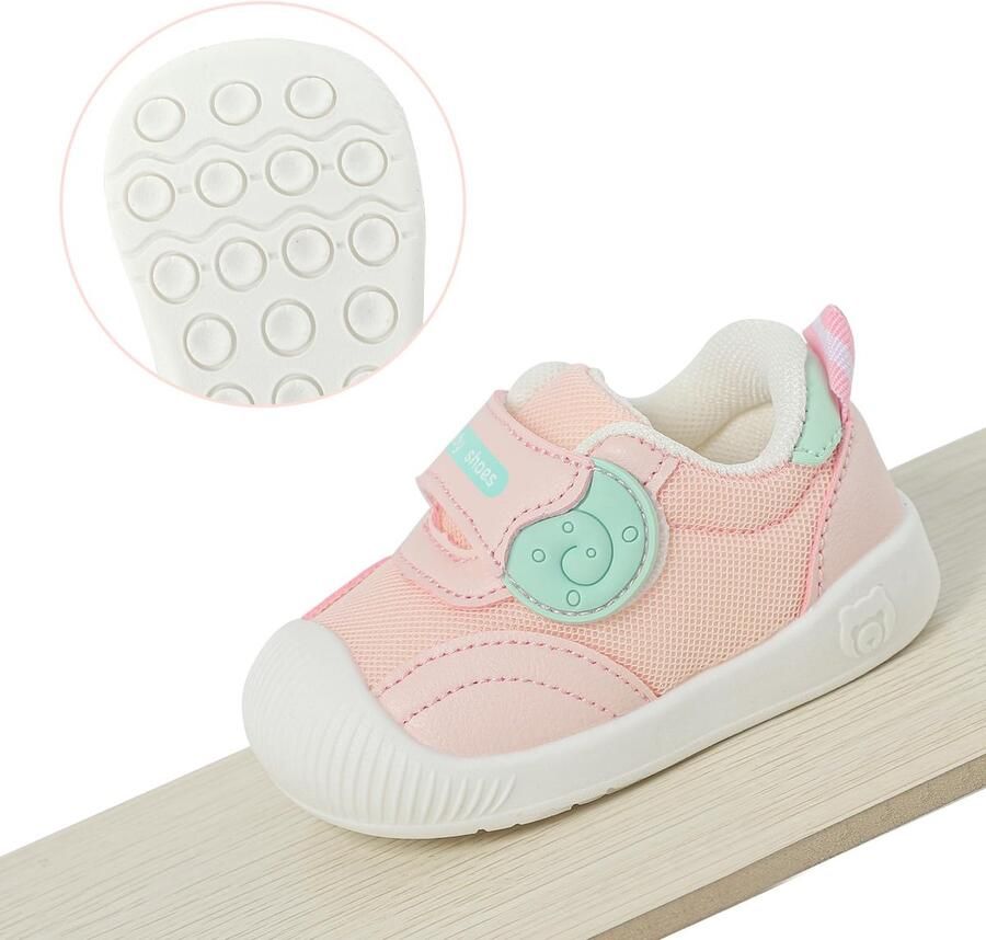 SnelShoppen MK MATT KEELY Babyschoenen Antislip Loopschoenen met Schattige Staart Uniseks EU Roze Perfect voor Peuters en Kinderen