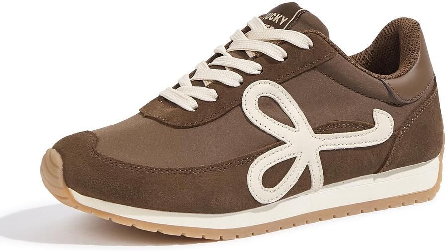 SnelShoppen Modieuze damessneakers trendy retro loopschoenen stijlvol laag model comfortabel casual donkerbruin EU voor dagelijks ge