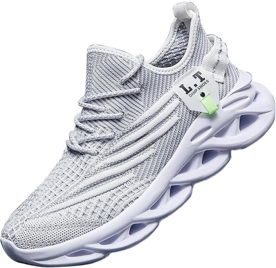 SnelShoppen Modieuze lichtgewicht casual fitness loopschoenen sneakers voor heren ademend antislip comfortabele werkschoenen slijtvaste tennissc