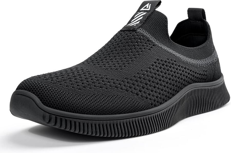 SnelShoppen MrToNo Sneakers slip-on uniseks ade d lichtgewicht gymschoenen comfortabele sportschoenen voor outdoor zwart