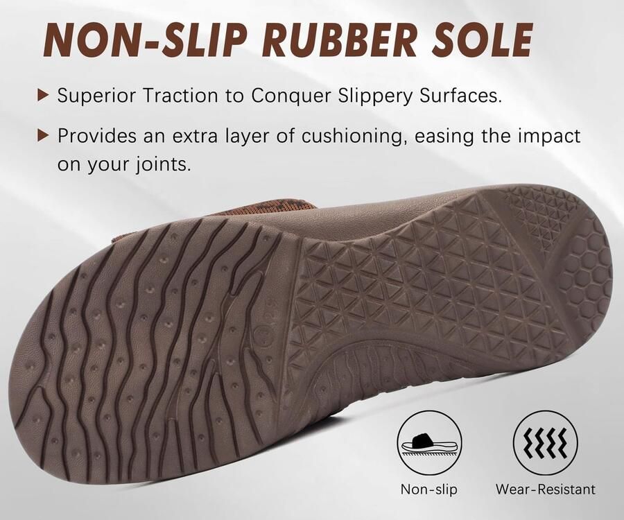 SnelShoppen ONCAI Mensen Sandalen Sport Slides Open Toe met Verstelbare Riemen Gekusseld Voetbed voor Comfortabele Rubber Zolen in Geelbruin