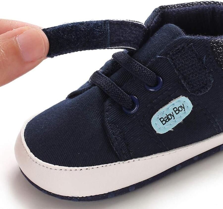 SnelShoppen Ortego Babyschoenen Jongen Loopschoenen Peuteren met Platte Zachte Zool Antislip Babyschoenen voor Binnen en Buiten Duurzaam Canva