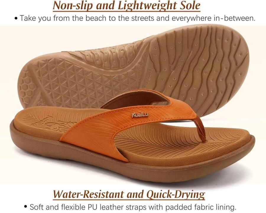 SnelShoppen Orthopedische Slippers Dames Kussen Sandalen Lichtgewicht Zomer Slip-on Strand Sandalen Kaki met Voetboog Ondersteuning voor Comfor