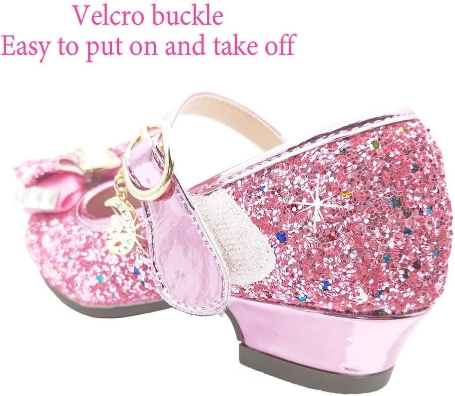 SnelShoppen Prinses Schoenen Meisjes Glitter Hakken Roze Sandalen Kinderen Feest & Speciale Gelegenheden