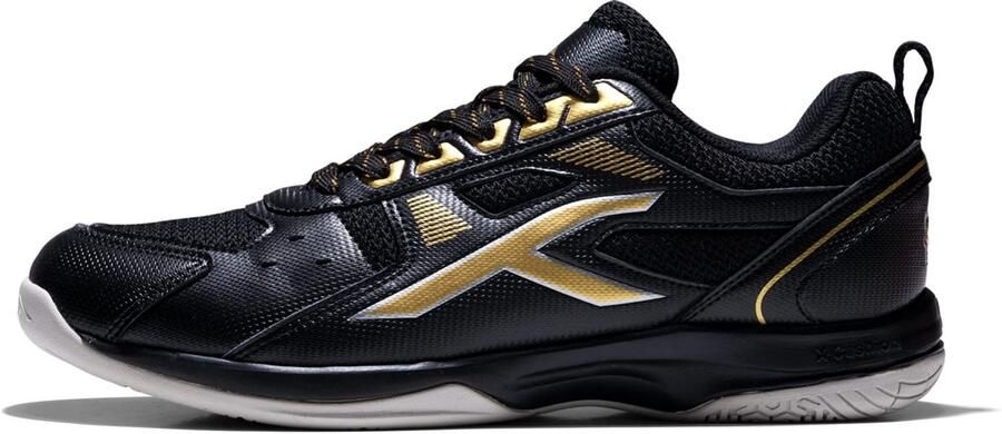 SnelShoppen Badmintonschoenen Kids Junior Zwart Goud Non-Marking Polyester Bovenkant Rubber Zool Indoor Sporten zoals Tennis