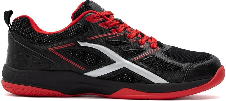 SnelShoppen Professionele Badmintonschoenen voor Mannen Non-Marking Zwart Rood Geschikt voor Badminton Tennis Squash