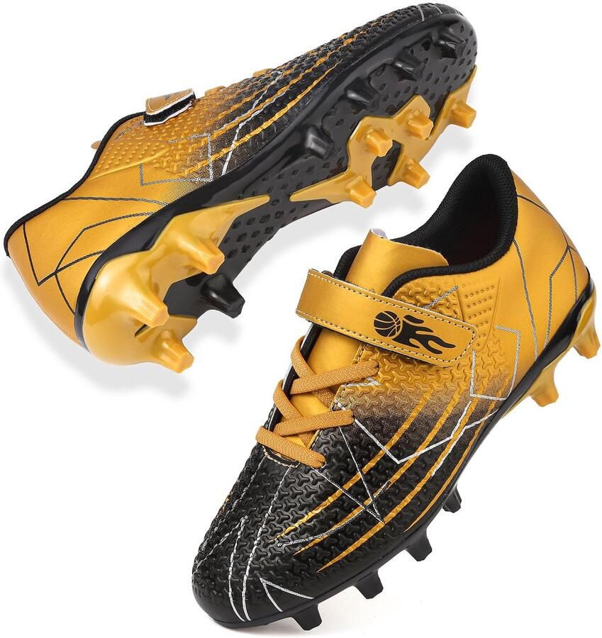 SnelShoppen Professionele Voetbalschoenen Kinderen Spike Outdoor Zwart Metaal Ideaal voor Atletiek Training en Voetbalwedstrijden