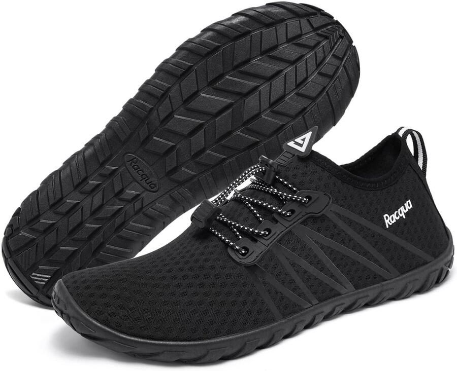 SnelShoppen Racqua Water Schoenen voor Strand en Zwem Unisex Zwem Sneakers Zwart EU Ideaal voor Zee Zwem Camping en Activi