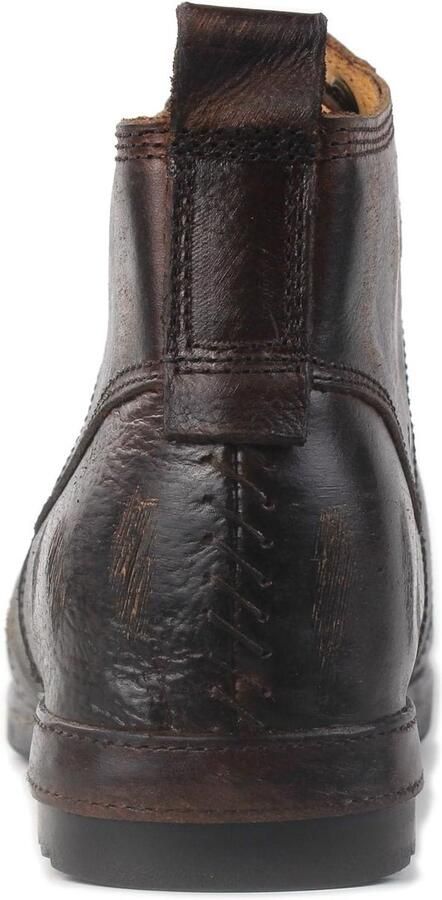 SnelShoppen Retro Chukka Boots Heren Leren Lace Up Casual Schoenen Stijlvolle Zwarte Moto Boots met Metalen Cleats OS-6015-3-A- R